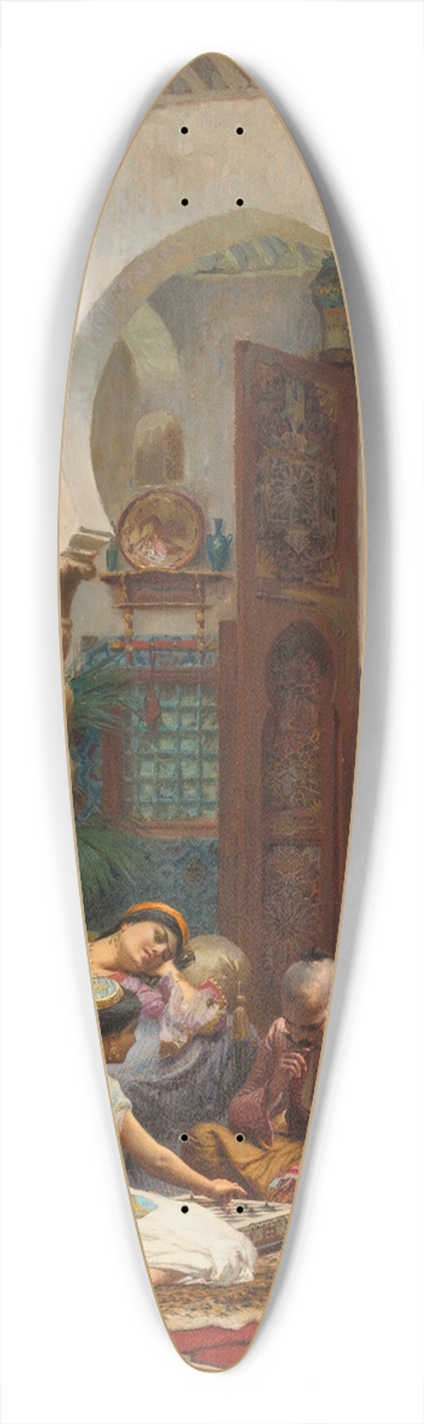 Frederick Arthur Bridgman - Idle Moments 39.3 inch art pintail longboard deck