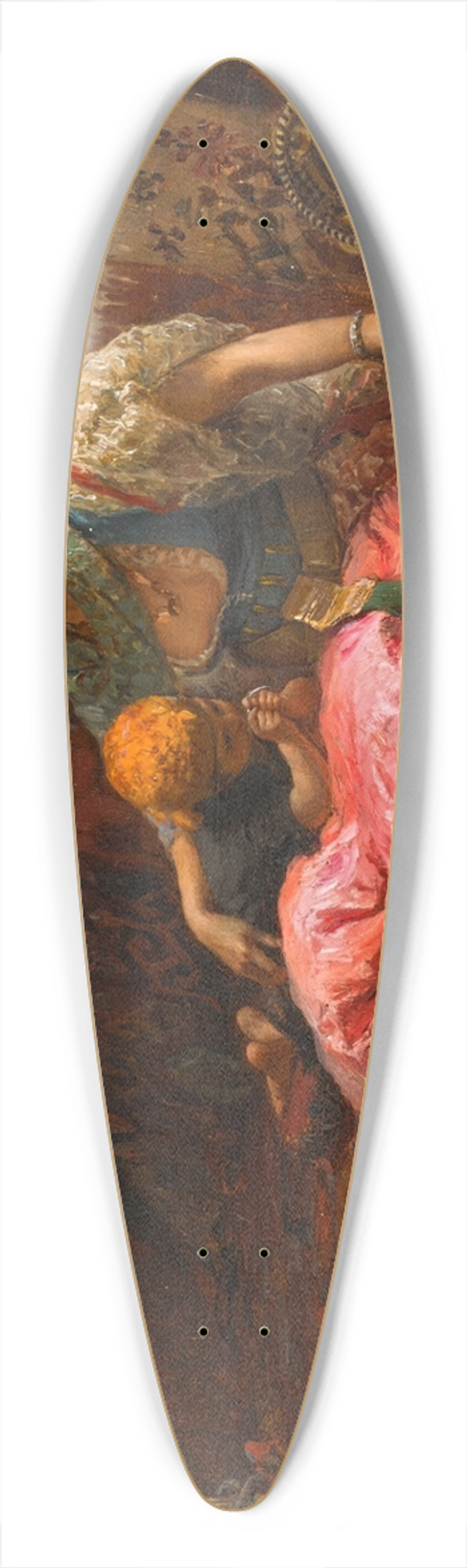 Frederick Arthur Bridgman - Tender Moments 39.3 inch art pintail longboard deck