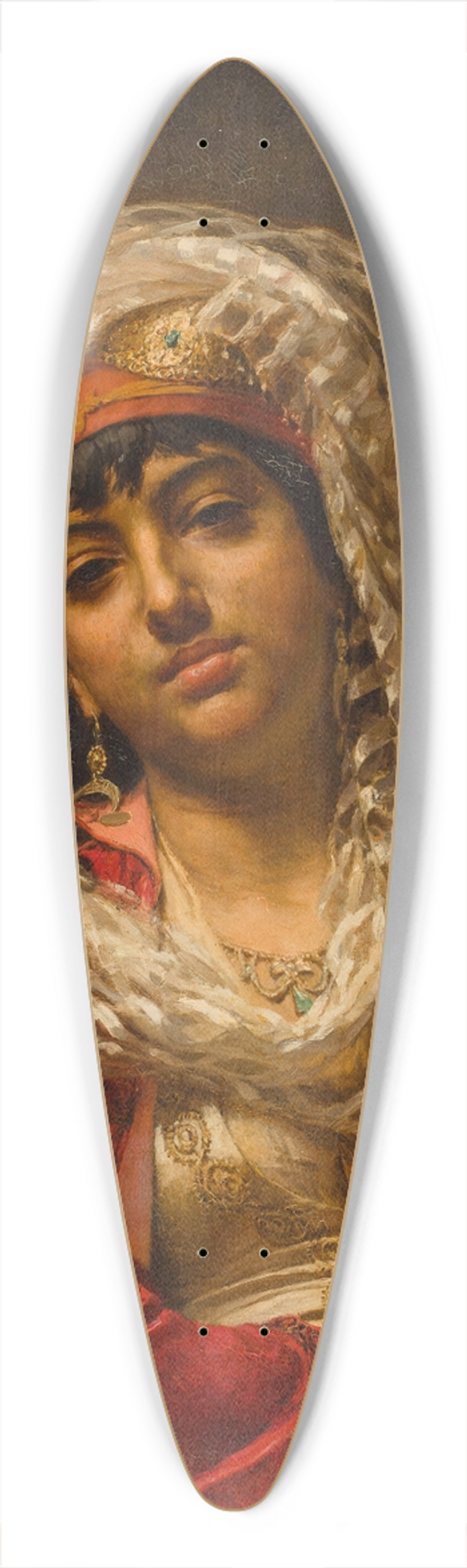 Frederick Arthur Bridgman - The peacock fan 39.3 inch art pintail longboard deck
