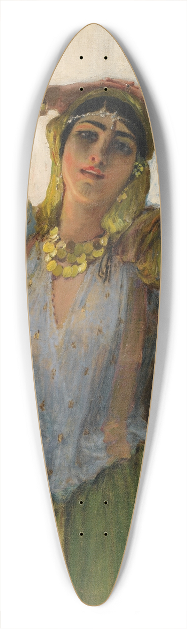 Frederick Arthur Bridgman - Young Oriental Woman On a Terrace 39.3 inch art pintail longboard deck