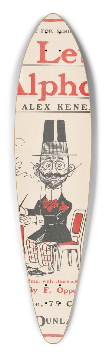 Frederick Burr Opper - The letters of Alphonse by Alex Kenealy 39.3 inch art pintail longboard deck