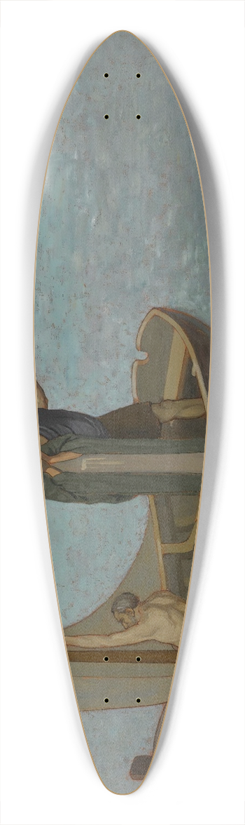 Frederick Cayley Robinson - The departure 39.3 inch art pintail longboard deck
