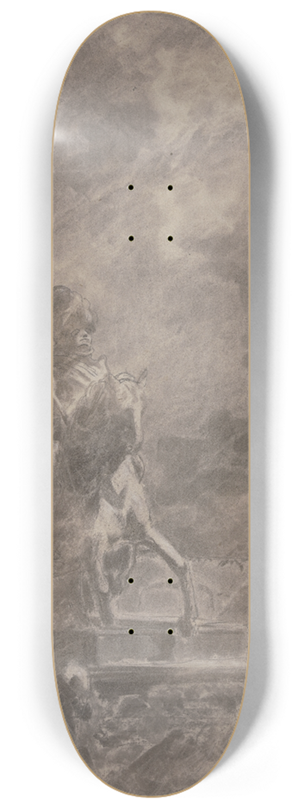 Carl Spitzweg - Equestrian monument 8.25 inch art skate deck