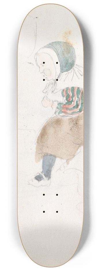 Adolph Tidemand - Sittende barn 8.25 inch art skate deck