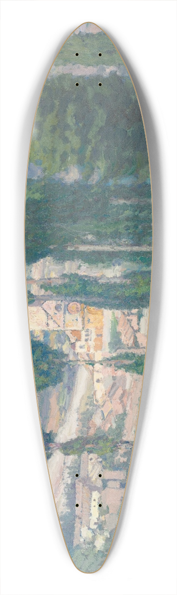 Frederick Gottwald - The Umbrian Valley, Italy 39.3 inch art pintail longboard deck
