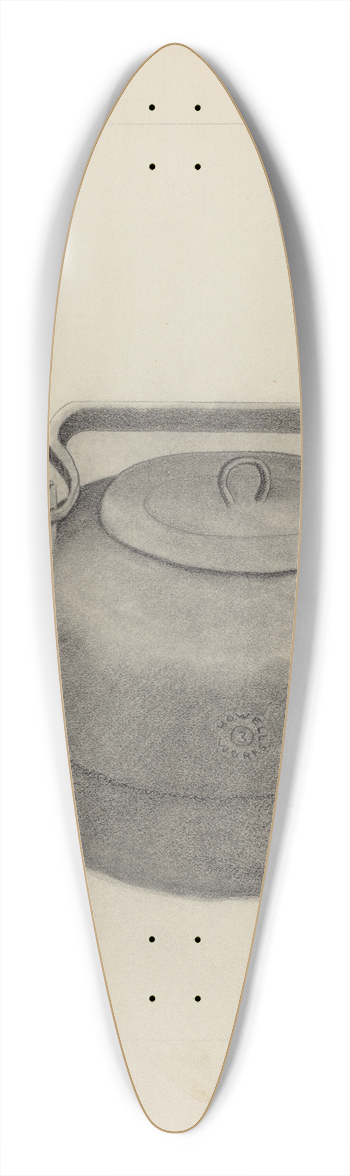 Frederick Jackson - Iron Tea Kettle 39.3 inch art pintail longboard deck