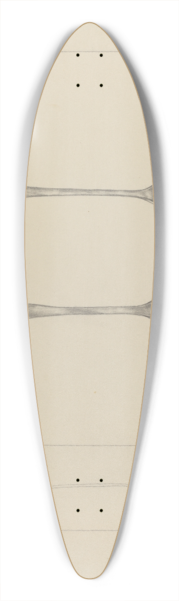Frederick Jackson - Silver Teaspoon 39.3 inch art pintail longboard deck