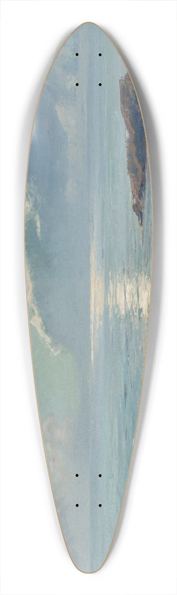 Frederick Judd Waugh - The Risen Moon 39.3 inch art pintail longboard deck