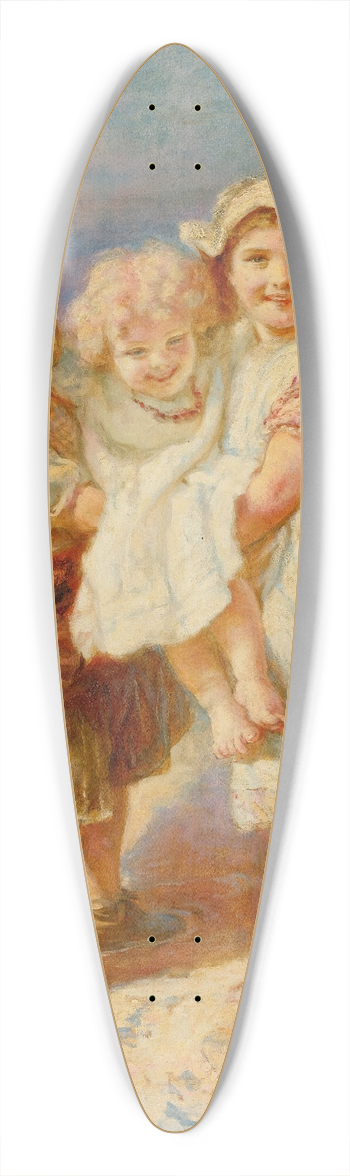 Frederick Morgan - On the beach 39.3 inch art pintail longboard deck