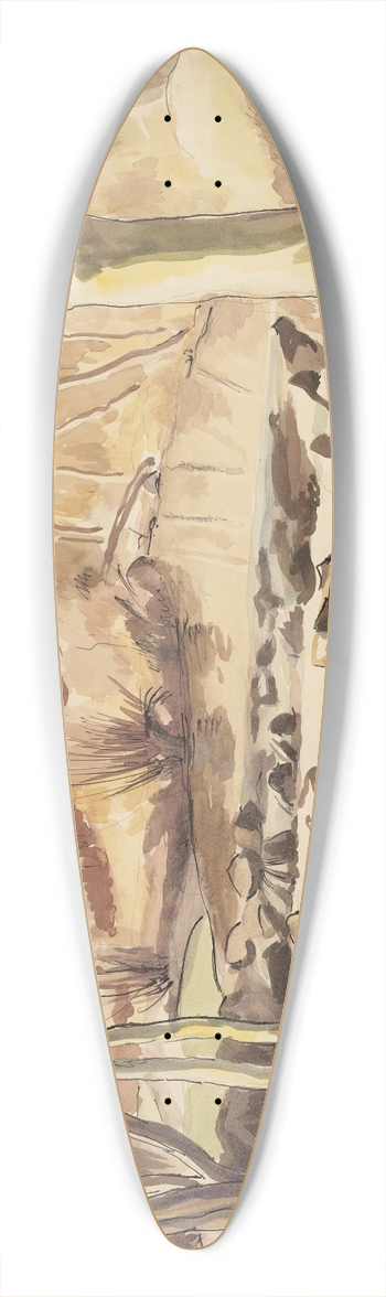 Frederick Porter - Autumn stream 39.3 inch art pintail longboard deck