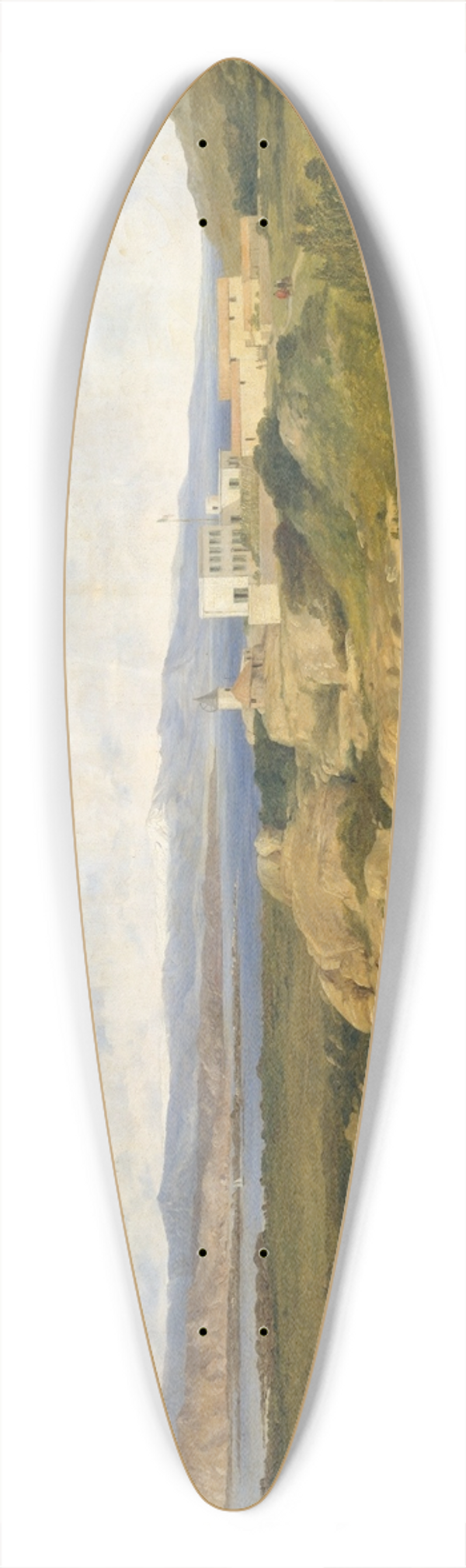Frederick Richard Lee - General Garibaldis Residence at Caprera 39.3 inch art pintail longboard deck