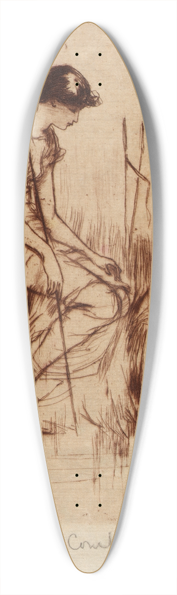 Frederick Stuart Church - Dreamers 39.3 inch art pintail longboard deck