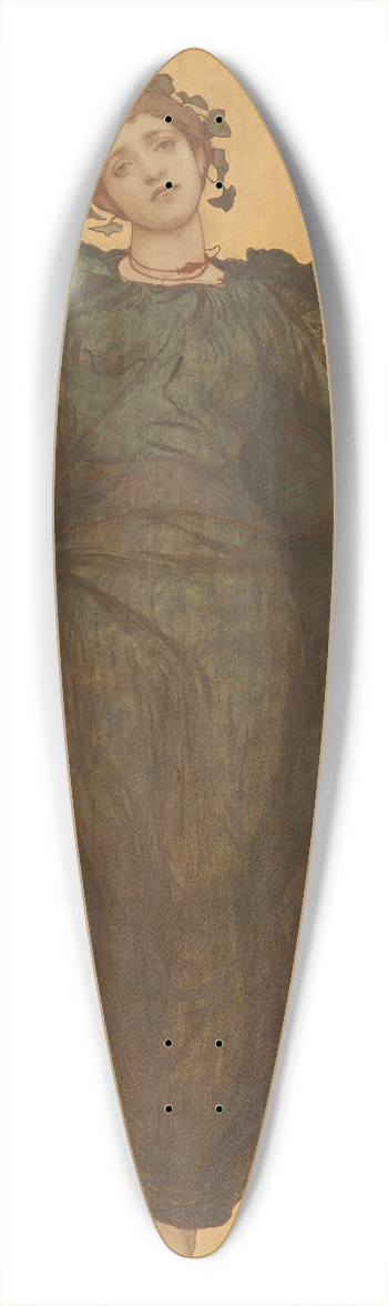 Frederic Leighton - A Dancing Girl with Cymbals in a Green Robe 39.3 inch art pintail longboard deck