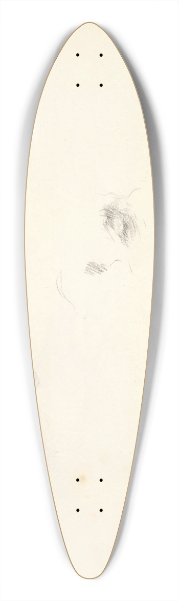 Frederic Leighton - Preliminary Studies for Portrait of William Makepeace Thackeray 39.3 inch art pintail longboard deck