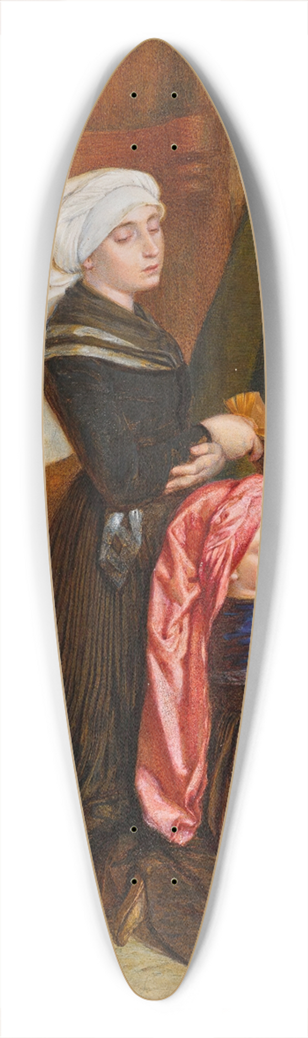 Frederic William Burton - The Widow Of Whlm 39.3 inch art pintail longboard deck
