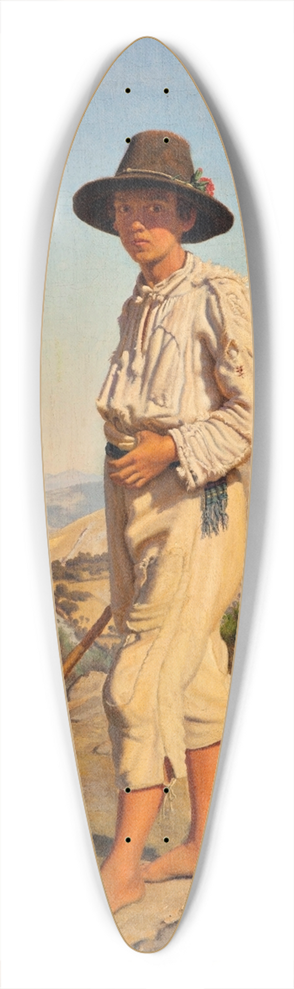 Frederik Vermehren - An Italian shepherd boy 39.3 inch art pintail longboard deck