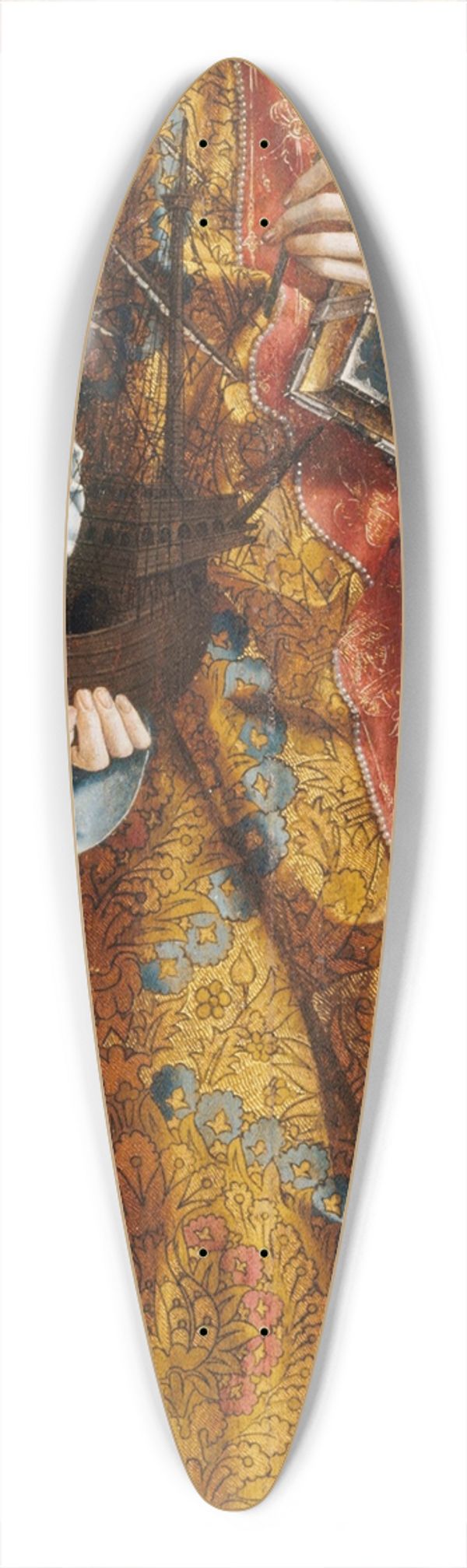 Frei Carlos - Saint Vincent, Patron Saint of Lisbon 39.3 inch art pintail longboard deck