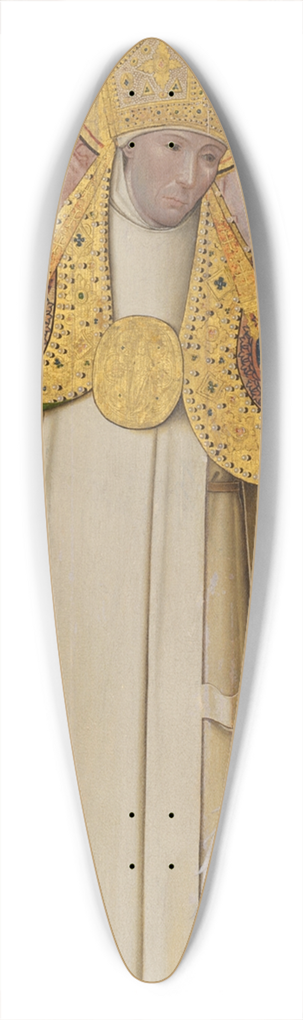 French School - Saint Hugh of Lincoln 39.3 inch art pintail longboard deck