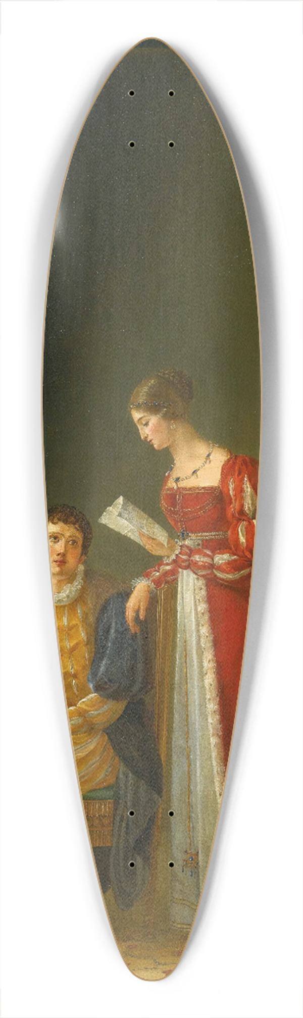 French School - The Letter 39.3 inch art pintail longboard deck