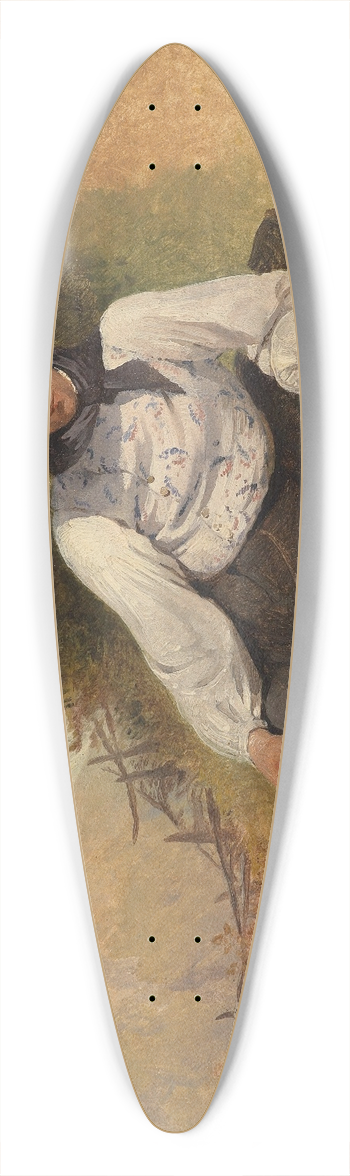 Friedrich August Matthias Gauermann - Bauernbursche 39.3 inch art pintail longboard deck