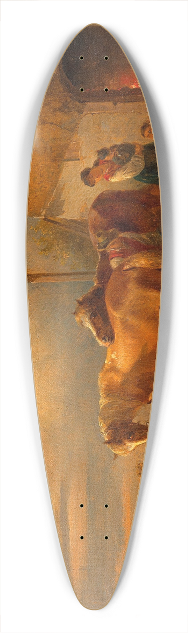 Friedrich August Matthias Gauermann - Dorfschmiede 39.3 inch art pintail longboard deck