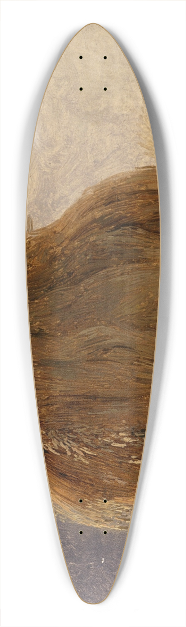Friedrich August Matthias Gauermann - Strohmandeln 39.3 inch art pintail longboard deck