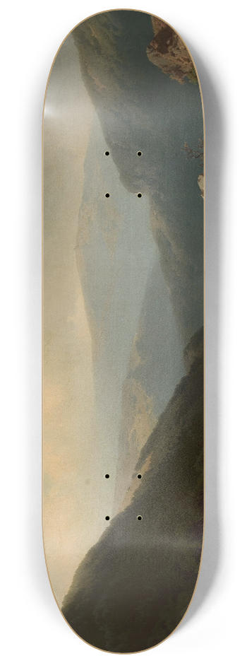 Carl Triebel - Mountain landscape 8.25 inch art skate deck
