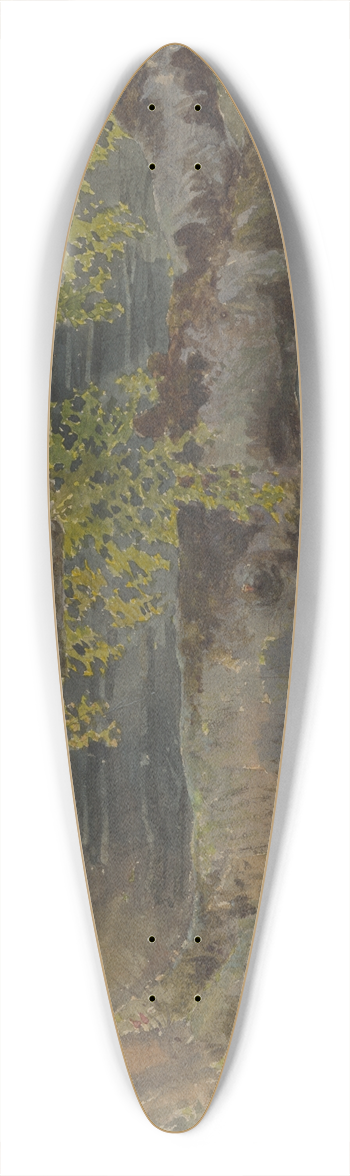 Friedrich Carl von Scheidlin - Study of a Trunk Branching Out 39.3 inch art pintail longboard deck