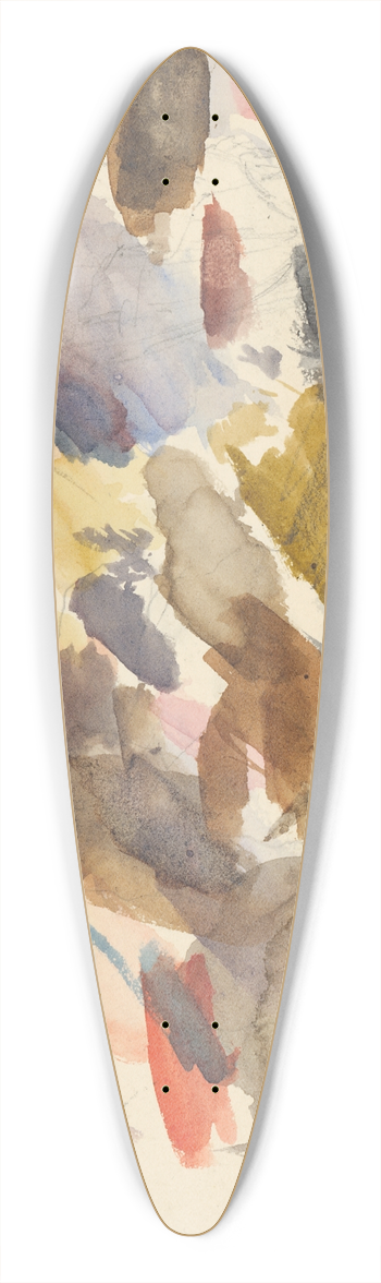 Friedrich Carl von Scheidlin - Study of Tree Trunks Grown into the Rocks 39.3 inch art pintail longboard deck