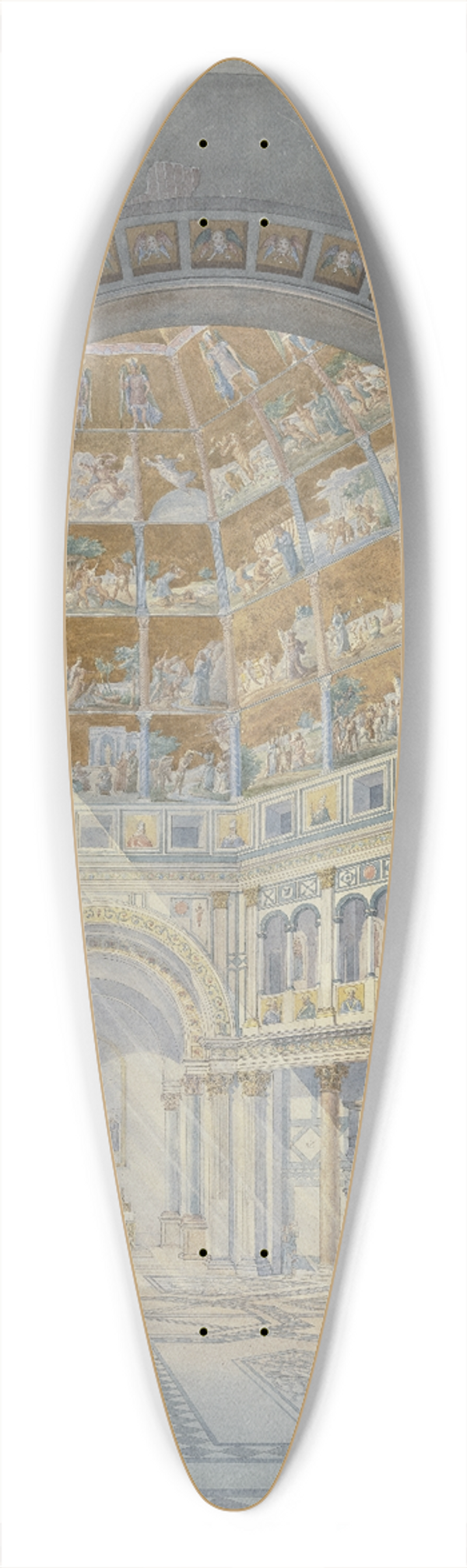 Friedrich Eugen Peipers - Das Innere des Baptisteriums S. Giovanni in Florenz 39.3 inch art pintail longboard deck