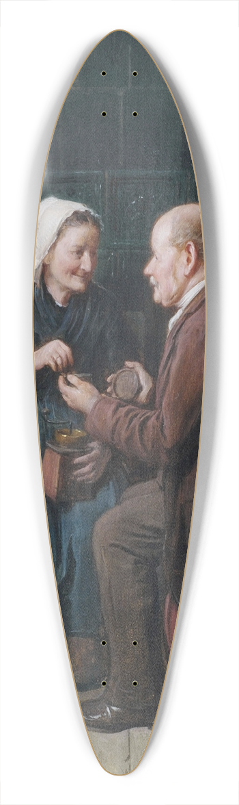 Friedrich Friedlnder - lteres Paar im Kcheninterieur 39.3 inch art pintail longboard deck