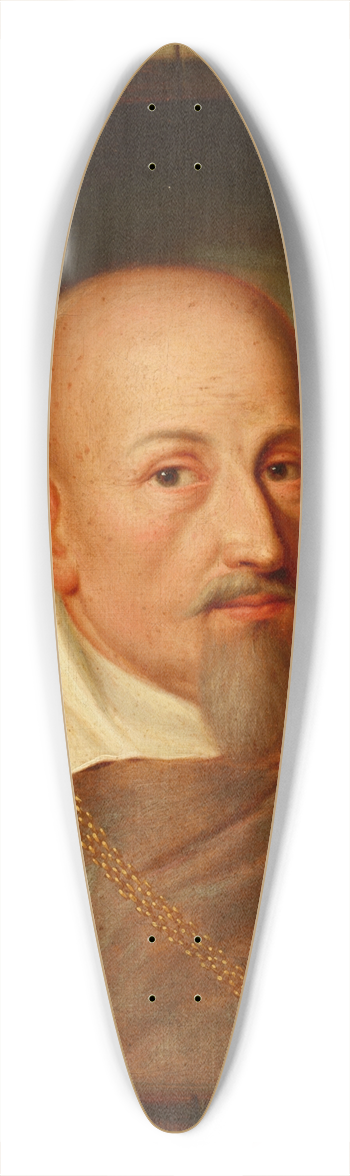 Friedrich Kloss - Portrait of Jakub Zadzik (15821642) Korab Coat of Arms, Bishop of Krakow 39.3 inch art pintail longboard deck
