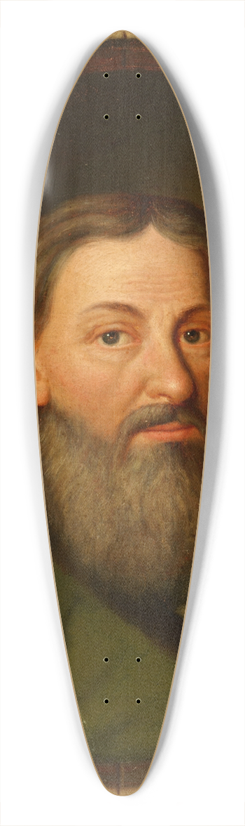 Friedrich Kloss - Portrait of Stanisaw Orzechowski (1513-1566) Oksza Coat of Arms, Canon of Przemyl, Religious and Political Writer 39.3 inch art pintail longboard deck
