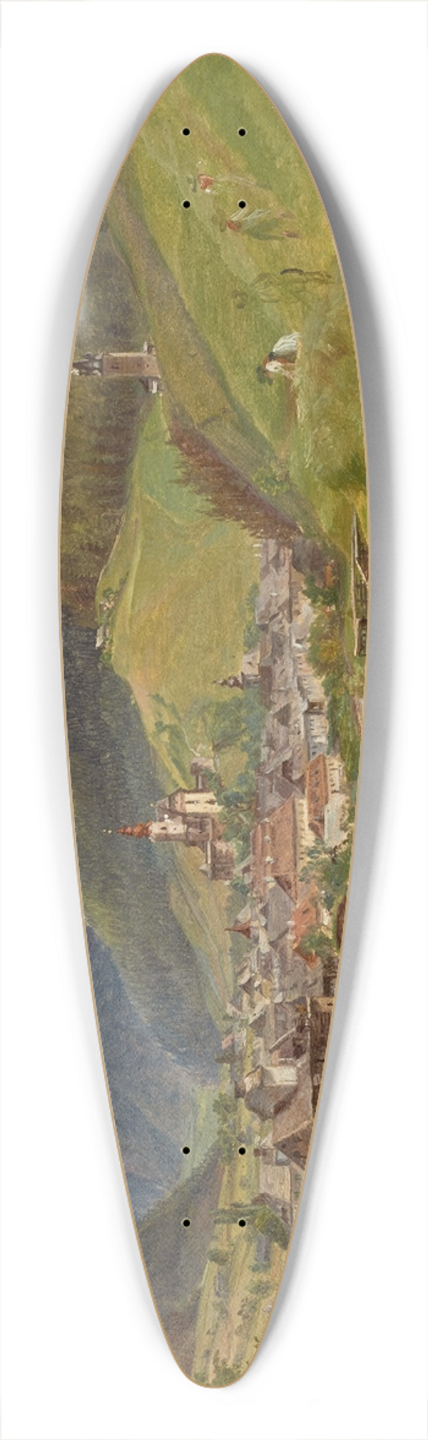 Friedrich Loos - Blick auf Eisenerz 39.3 inch art pintail longboard deck
