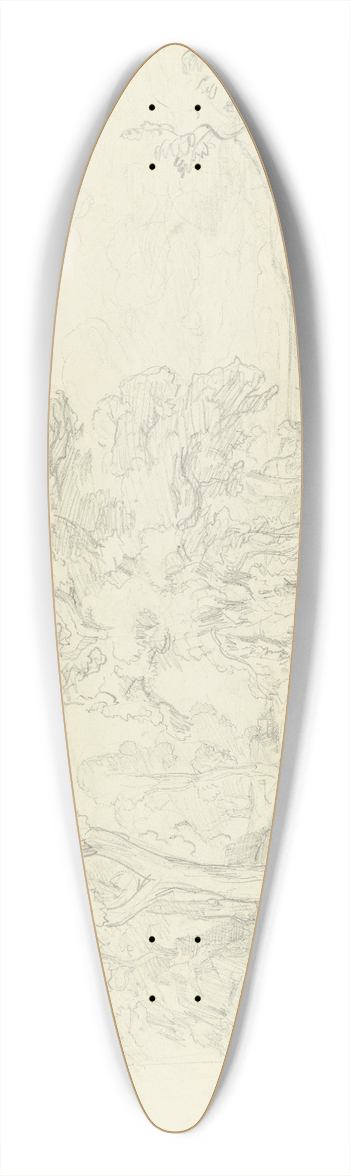 Friedrich Metz - Oak forest 39.3 inch art pintail longboard deck