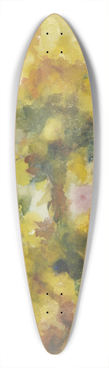 Friedrich Mook - Forest path 39.3 inch art pintail longboard deck