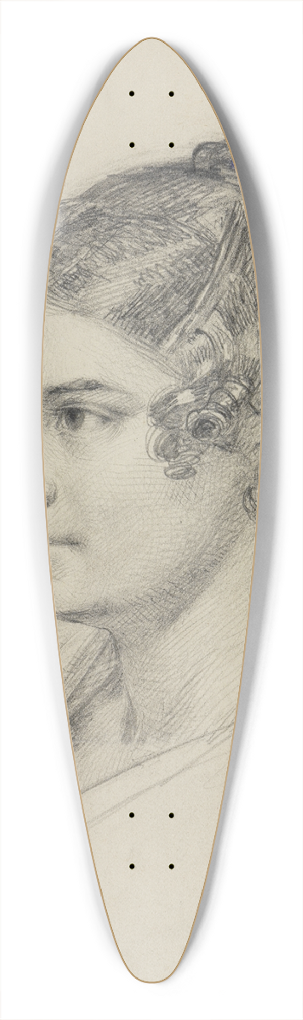 Friedrich Mosbrugger  - Brustbildnis einer jungen Frau, im Halbprofil nach links gewendet 39.3 inch art pintail longboard deck