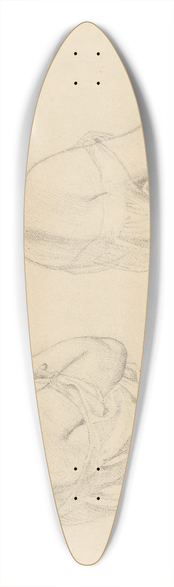 Friedrich Preller the Elder - Two Female Figures in Half-length and a Study of a Hand 39.3 inch art pintail longboard deck