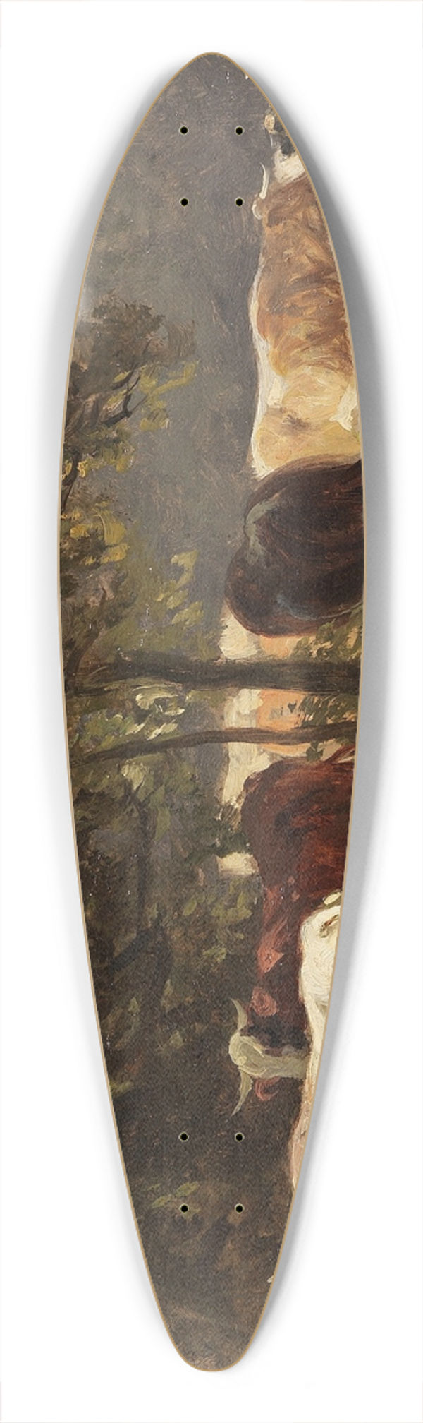 Friedrich Voltz - Khe an einem See 39.3 inch art pintail longboard deck