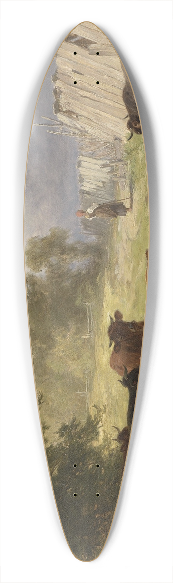 Friedrich Voltz - Rast der Kuhherde 39.3 inch art pintail longboard deck