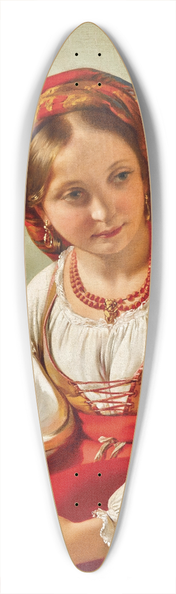 Friedrich von Amerling - An Italian Girl 39.3 inch art pintail longboard deck
