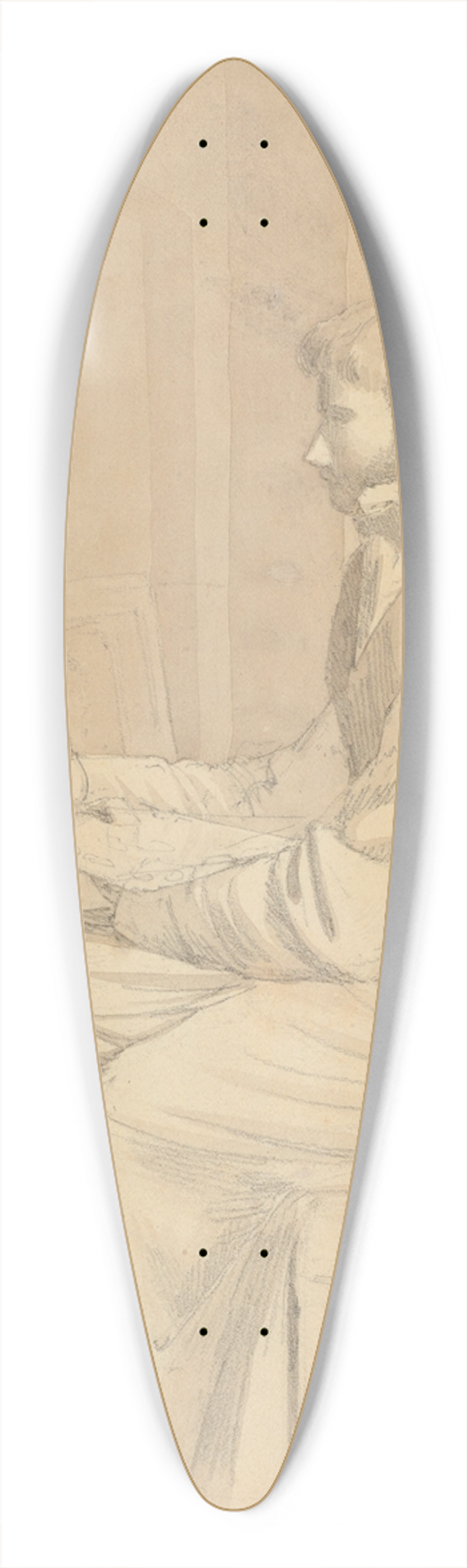 Friedrich von Amerling - Self-Portrait 39.3 inch art pintail longboard deck