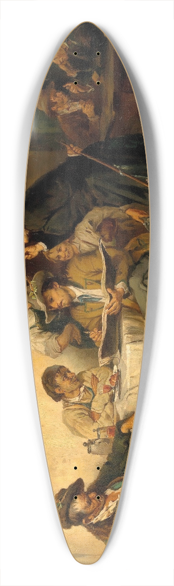 Friedrich von Keller - A Painter in a Tavern 39.3 inch art pintail longboard deck