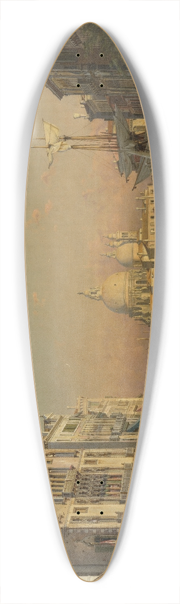 Friedrich von Nerly - The Canal Grande in Venice with a View of Santa Maria della Salute 39.3 inch art pintail longboard deck