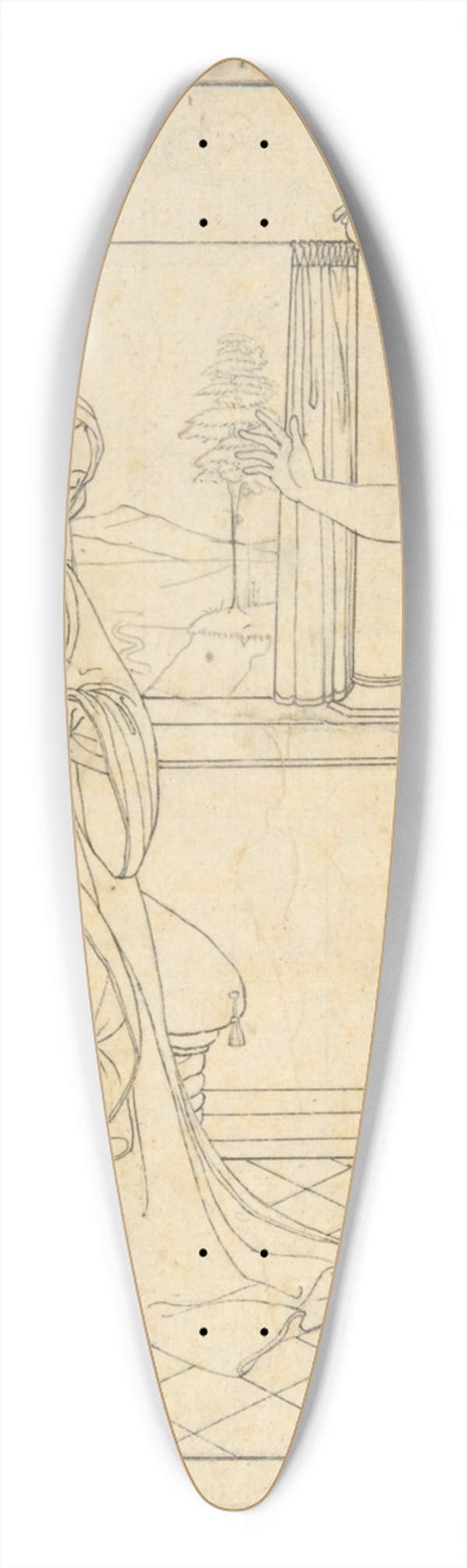 Friedrich Wilhelm Schadow - The Annunciation 39.3 inch art pintail longboard deck