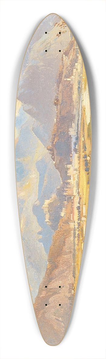 Friedrich Zeller - View of Salzburg 39.3 inch art pintail longboard deck