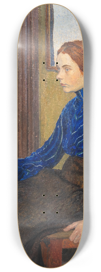 Carl Wilhelmson - Girl in Blue 8.25 inch art skate deck