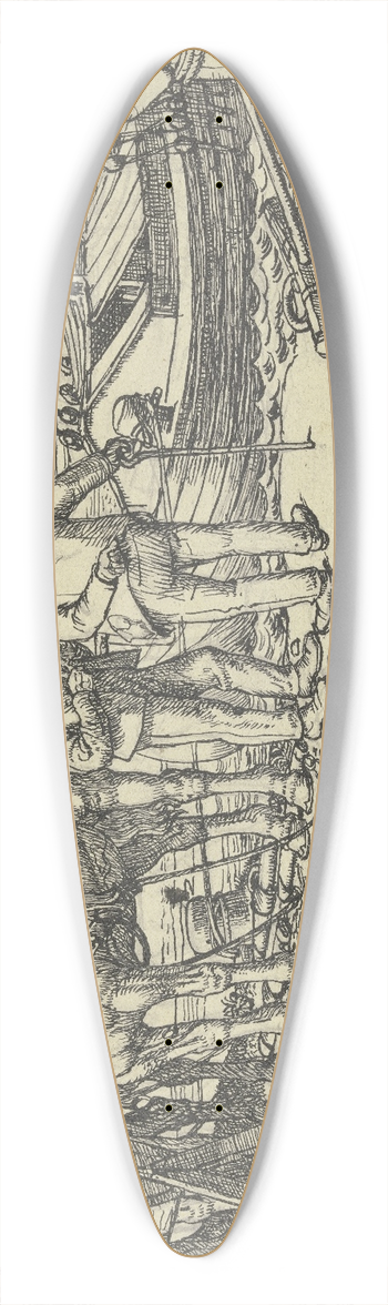 Fritz Boehle - Freighter on the Main 39.3 inch art pintail longboard deck