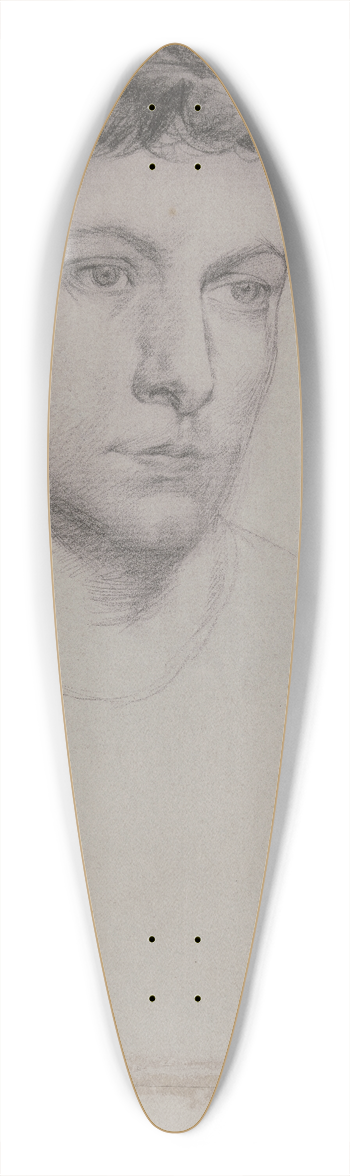Fritz Boehle - Womans head 39.3 inch art pintail longboard deck