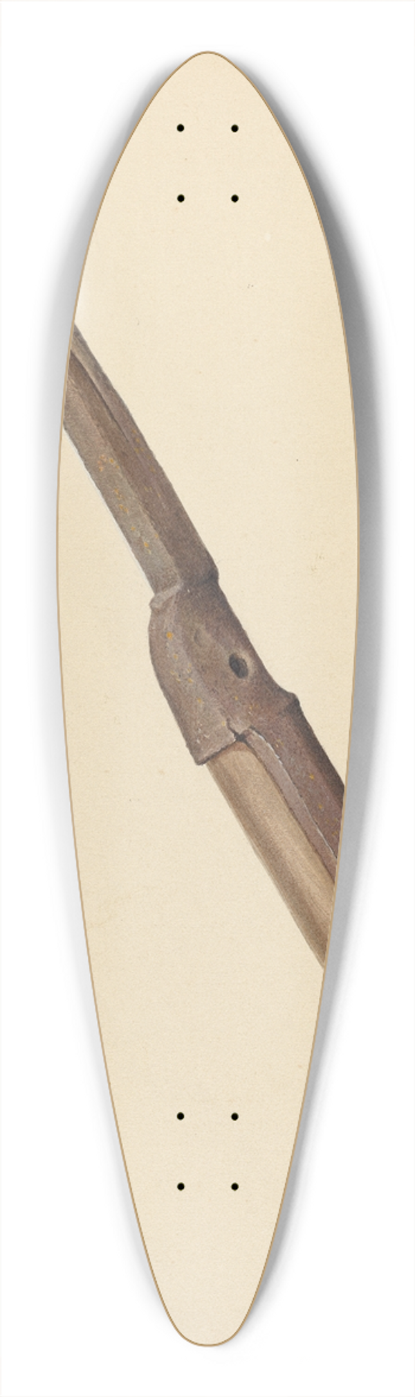 Fritz Boehmer - Zoar Apple Hook 39.3 inch art pintail longboard deck